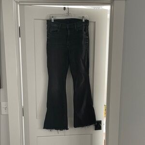 MOTHER Black Flare Jeans